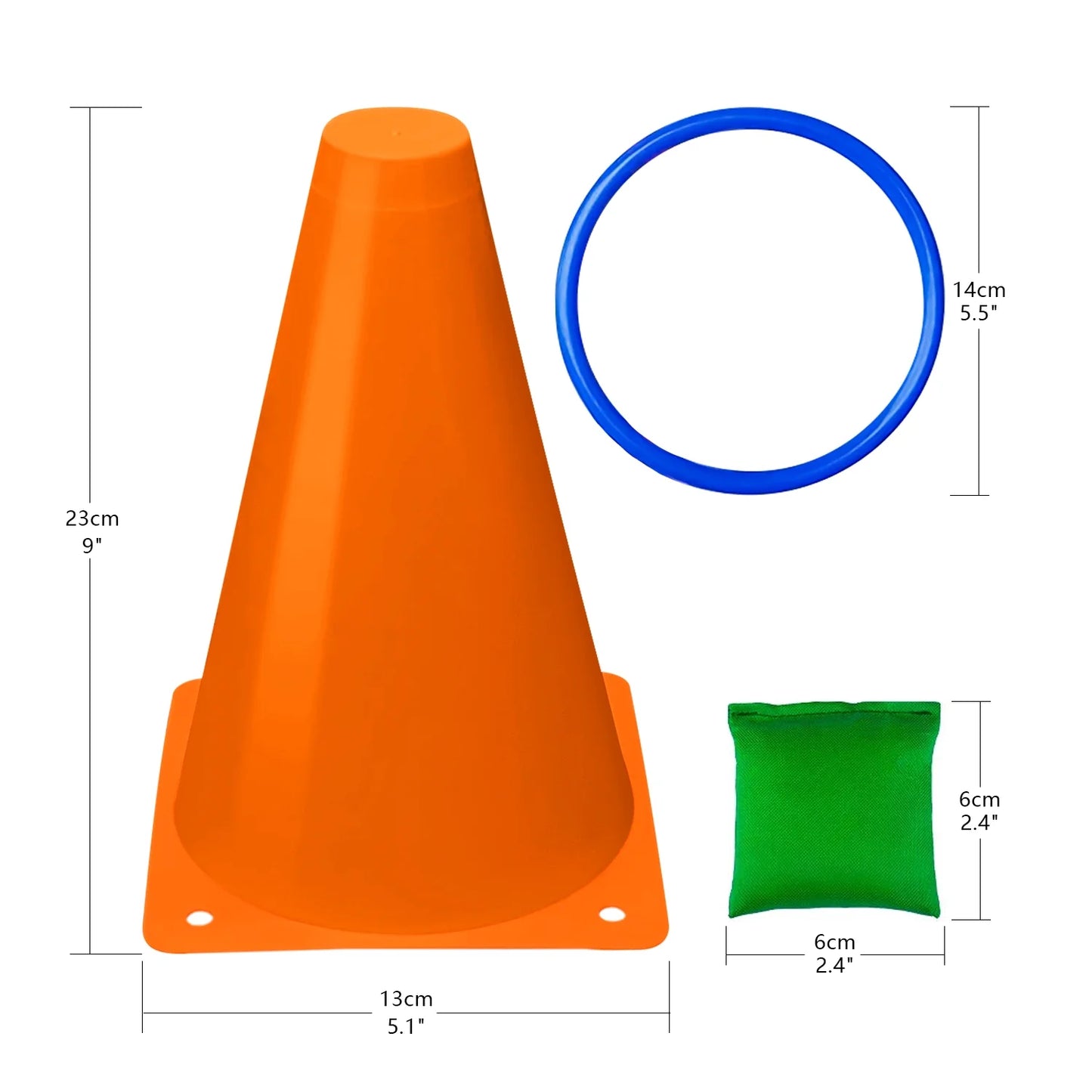 3 in 1 Carnival Games Set, Soft Cones Bean Bags Ring Toss Games for Kids Birthday Party Outdoor Games Supplies Combo Set 32 PCS
