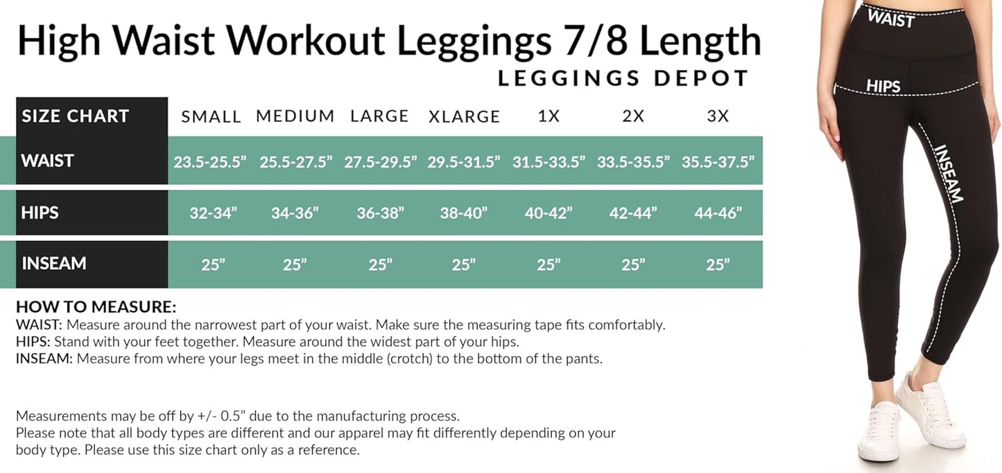 Women'S High Waist Workout Leggings Tummy Control Active Yoga Pants