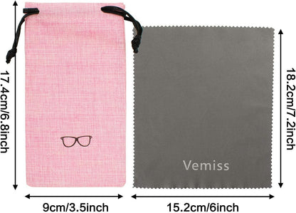 Hard Shell Eyeglasses Cases, Linen Fabrics Protector Sunglasses Case, Large Glasses Case