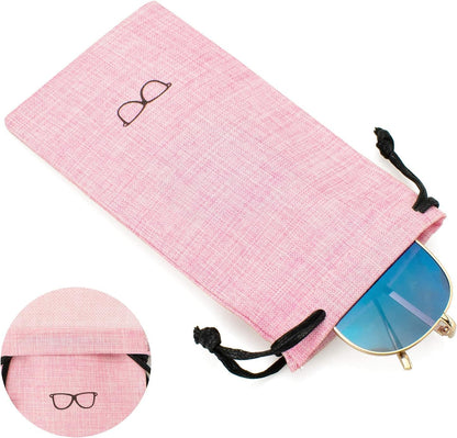 Hard Shell Eyeglasses Cases, Linen Fabrics Protector Sunglasses Case, Large Glasses Case