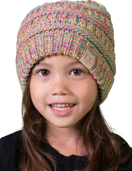 Kids Cozy Ribbed Beanie - Warm Winter Knit Cap for Toddlers