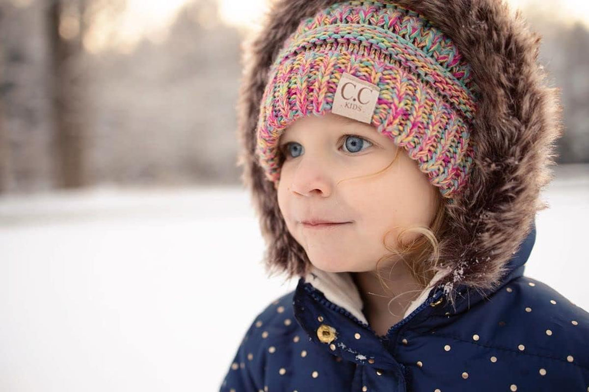 Kids Cozy Ribbed Beanie - Warm Winter Knit Cap for Toddlers